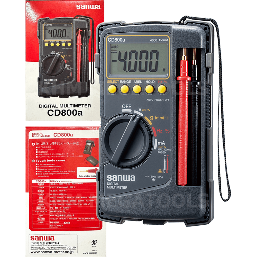 Sanwa CD800A Digital Multi Tester - KHM Megatools Corp. Sanwa CD800A Digital Multi Tester - KHM Megatools Corp.